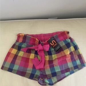 Women's Multicolor Plaid Pajama Shorts